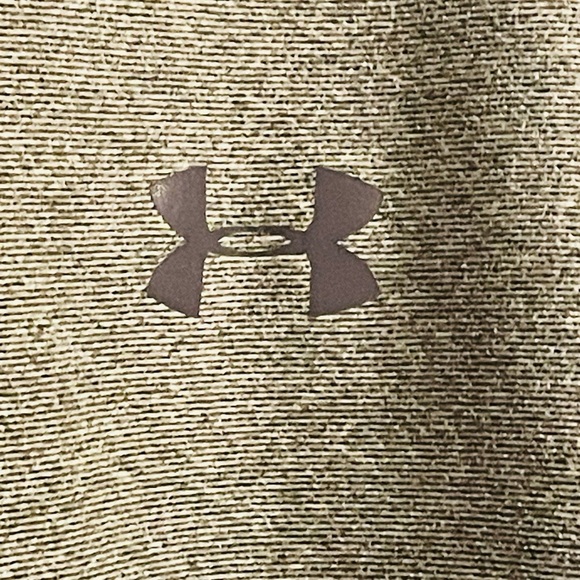 UNDER ARMOUR Green Black Loose Fit Cold Gear Quarter Zip Pullover - Picture 4 of 8